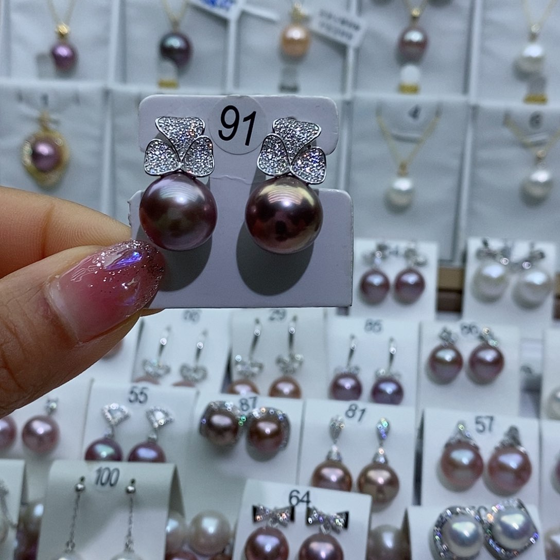 淡水珍珠吊坠(不含链)银S925镶嵌吕*茹