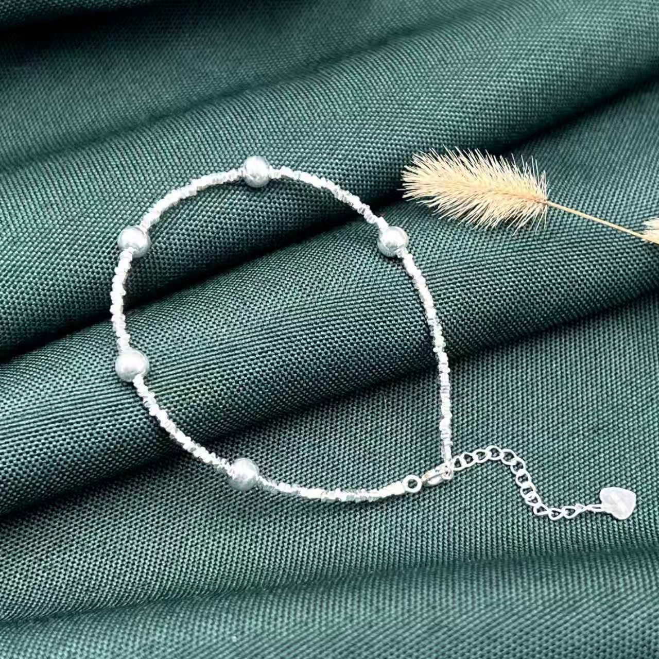 足银手链 凯贵银文化 碎银子珠珠手链 百搭时尚气质甜美轻奢