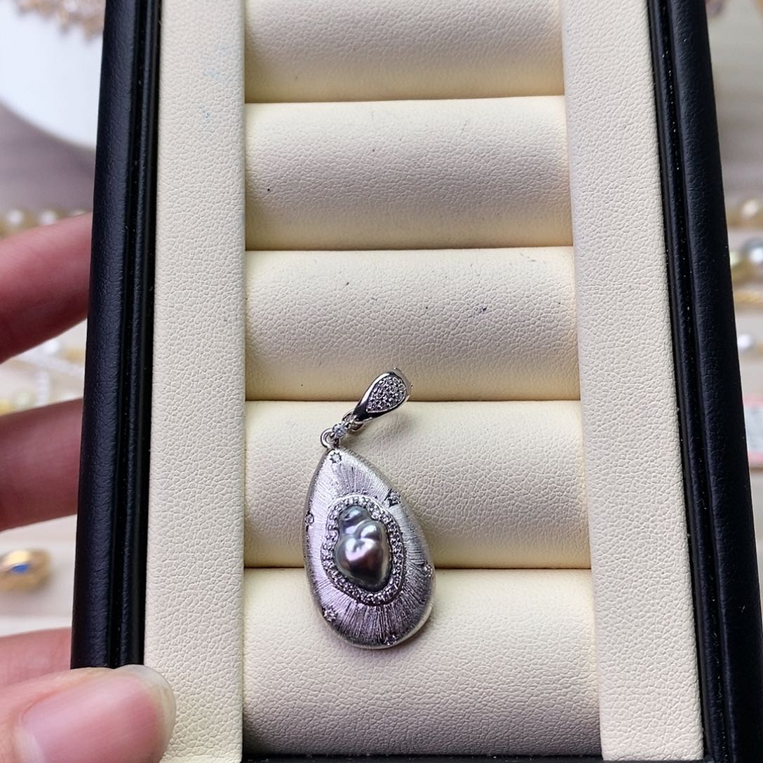 海水珍珠颈饰银S925镶嵌