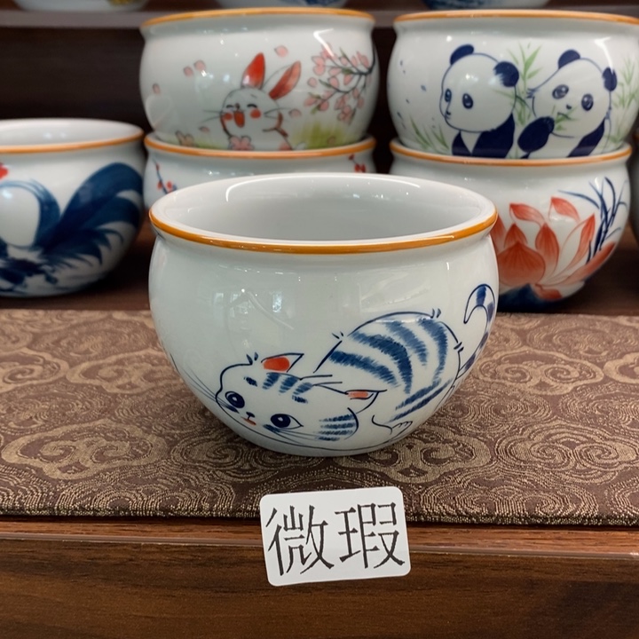 釉下老陶泥手工绘制
