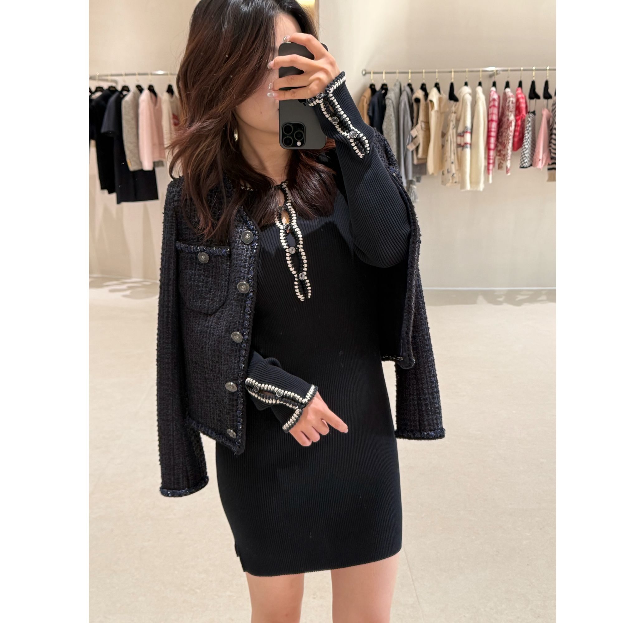 95新 Chanel/香奈儿 /针织连衣裙/36码/Xsps8317