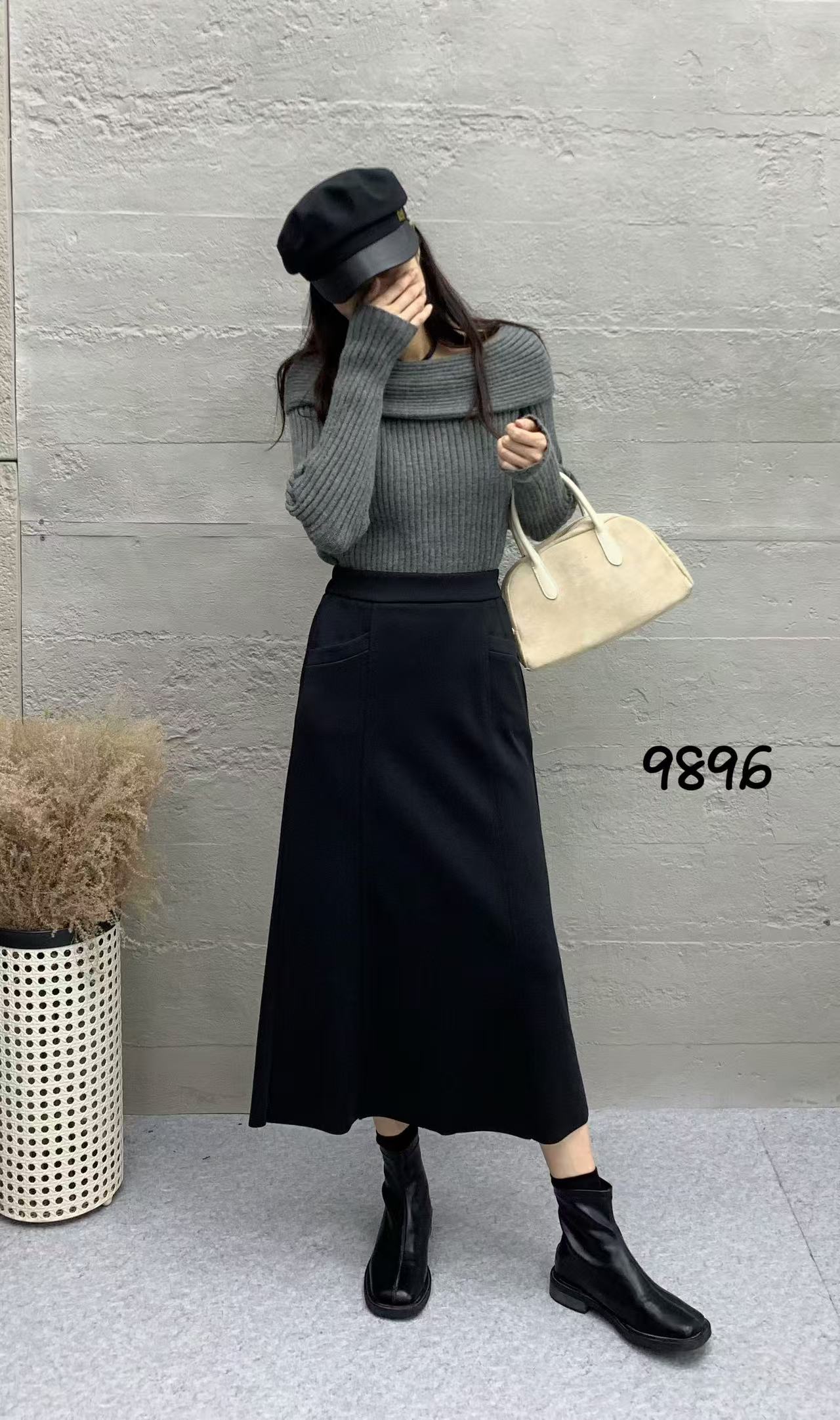 【9896】女#休闲百搭高腰半身裙