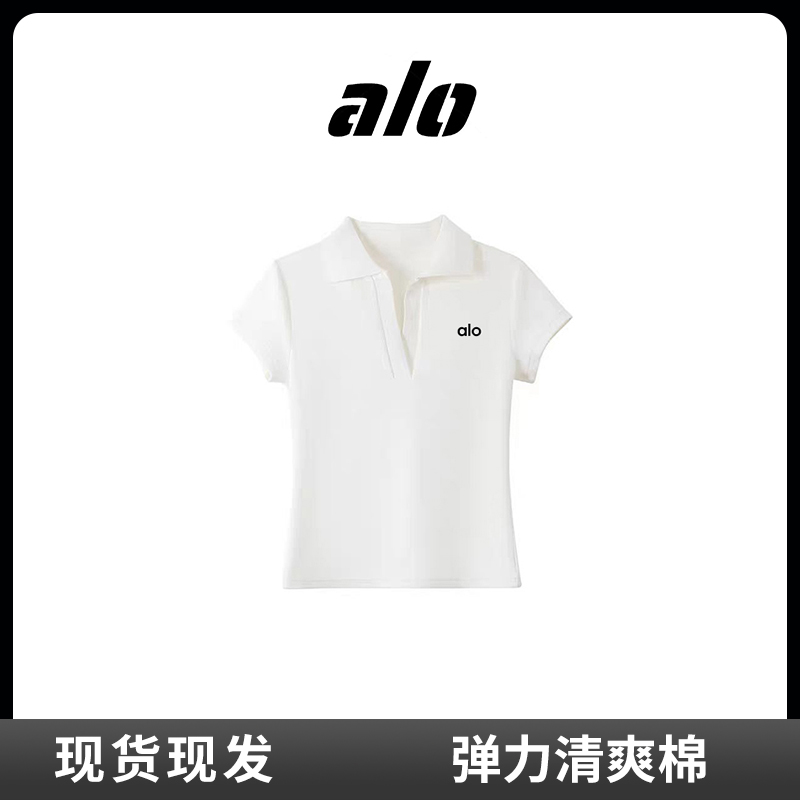 【现货+运费险】极简风polo衫短袖收腰显瘦减龄修身翻领打底上衣T恤