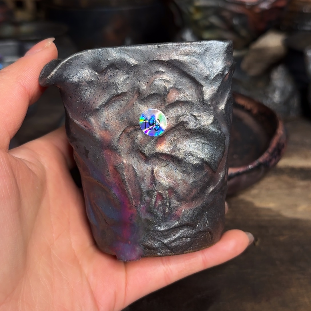 财***哥荥经明熙阁199号1只微粘窑非遗手工公道杯1只