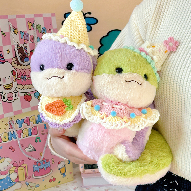 小蛇宝宝玩偶2025蛇年吉祥物公仔生肖蛇摆件毛绒玩具娃娃生日礼物