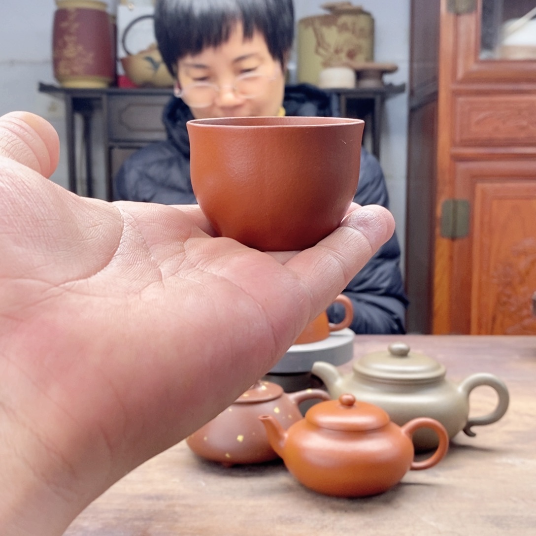 茶杯朱泥周***全手工艺工艺