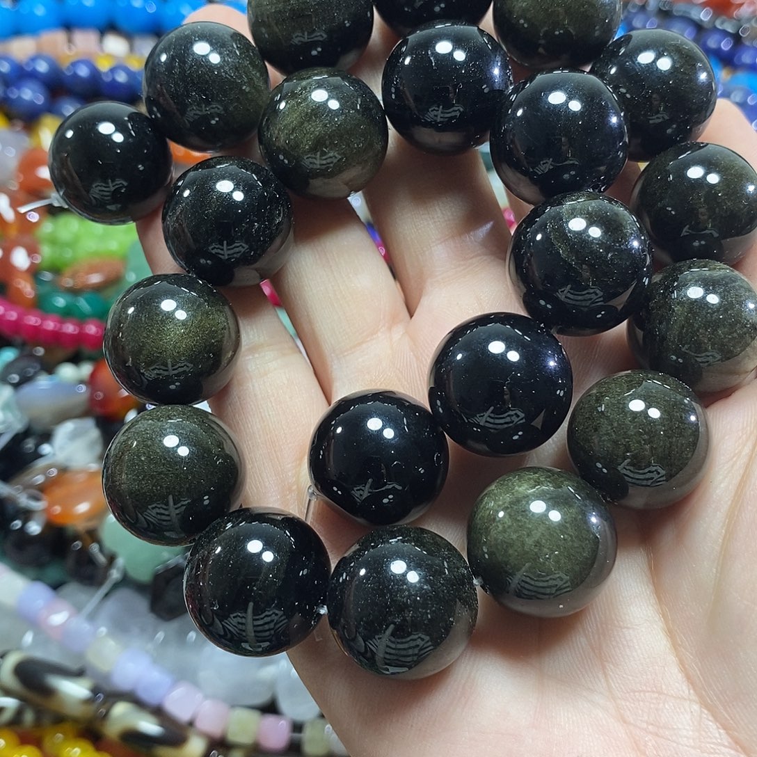 玛瑙/玉髓未镶嵌珠宝半成品金耀一条卡18mm