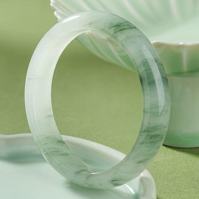 新疆天山翠天然石英质玉手镯多样性发货041