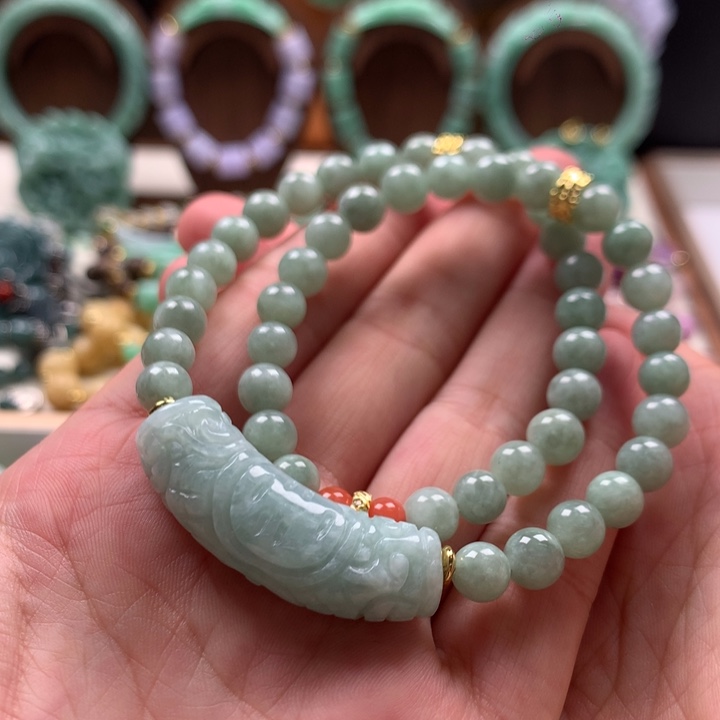 翡翠未镶嵌手链手串