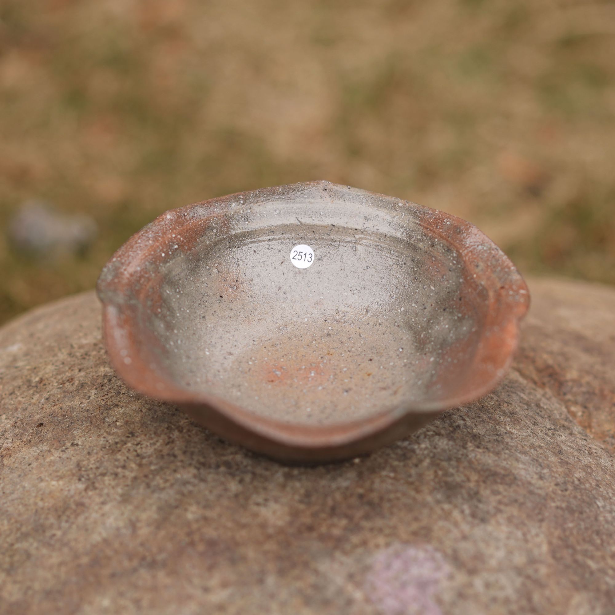 伊禾集物 日本备前烧手工匠人 藤原康 盐烧 茶口盘 钵 2513#