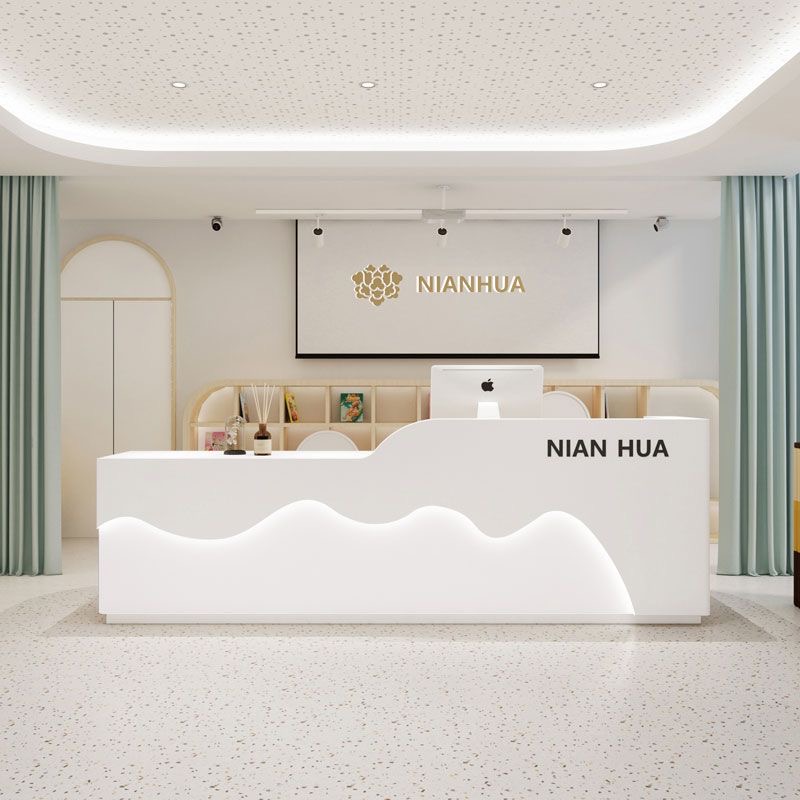 公司美容院理发店瑜伽馆收银台吧台前台接待台烤漆咨询台民宿定制