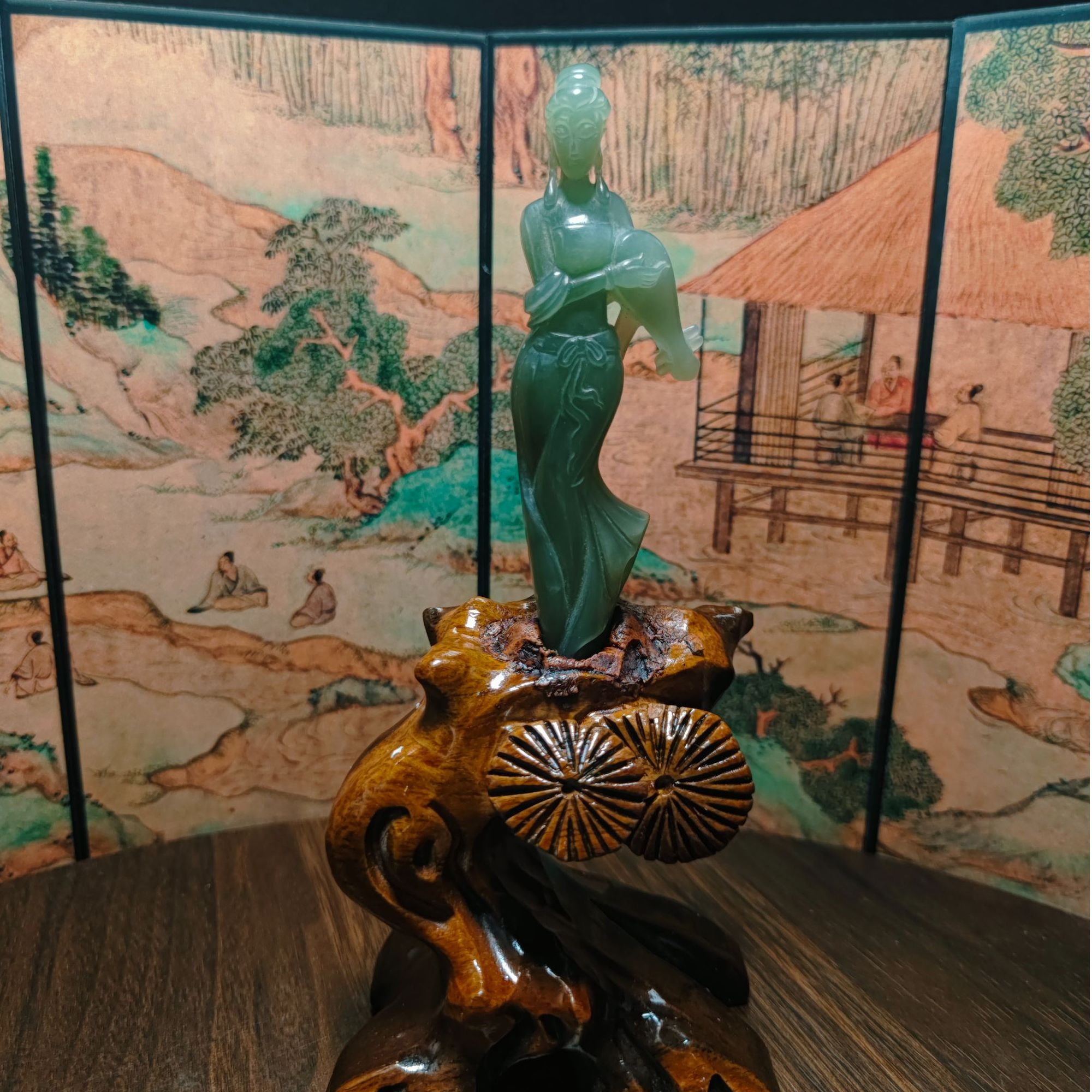 W和田玉-----玉美人摆件