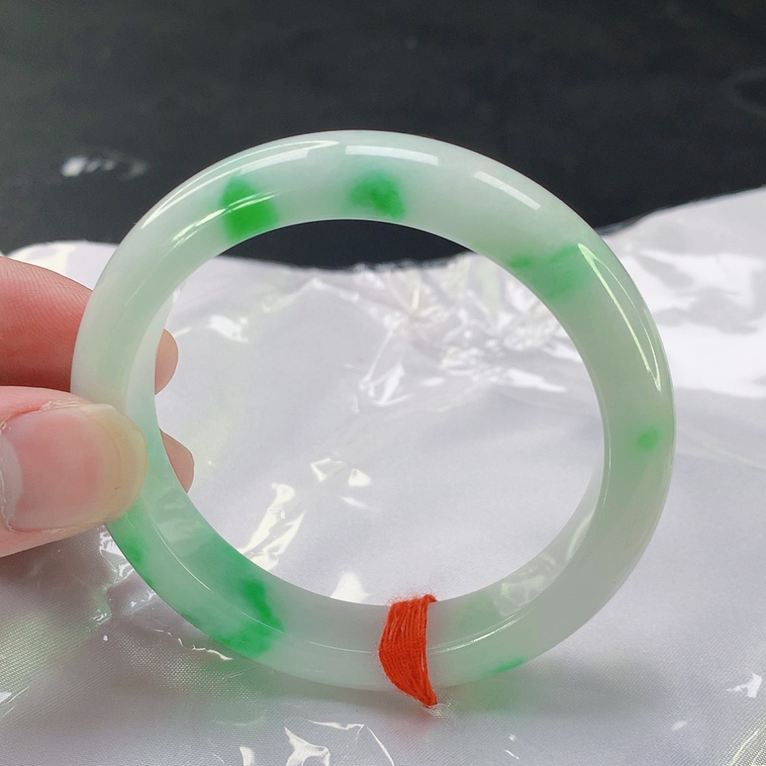 翡翠手镯未镶嵌105缅甸天然翡翠A货