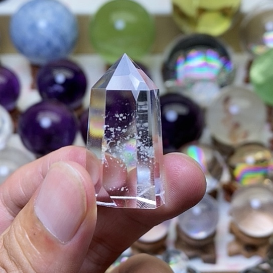 未镶嵌珠宝半成品水晶白水晶柱子
