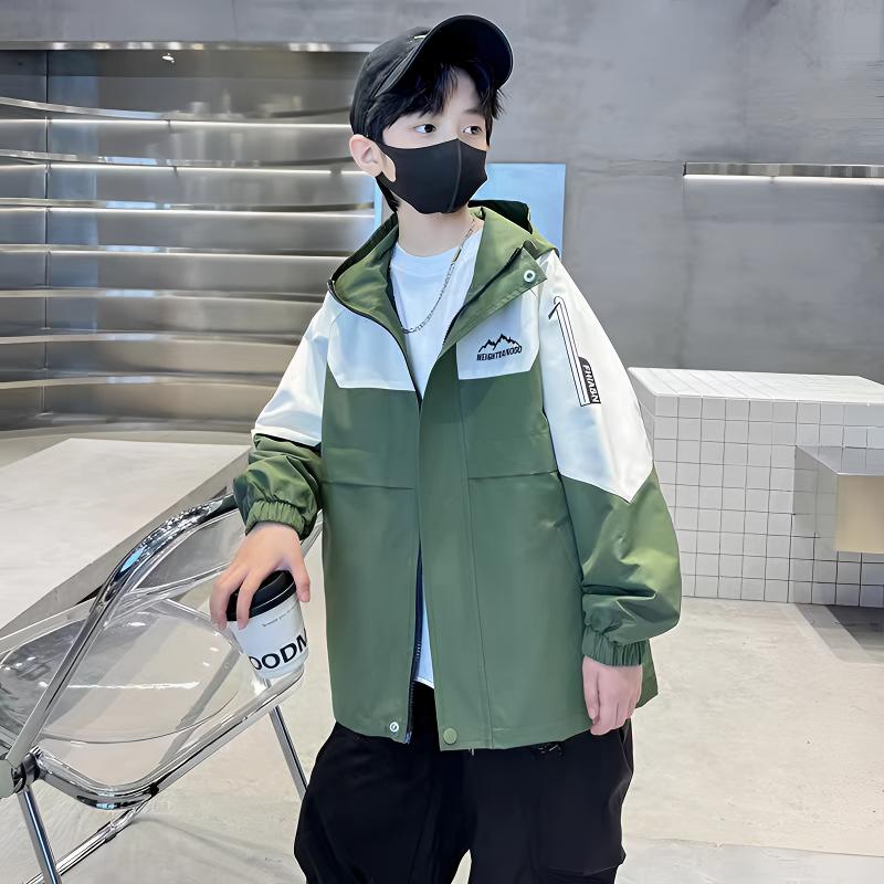 F00058童装男童2025新款秋季韩版休闲外套男童中大童洋气外套潮酷