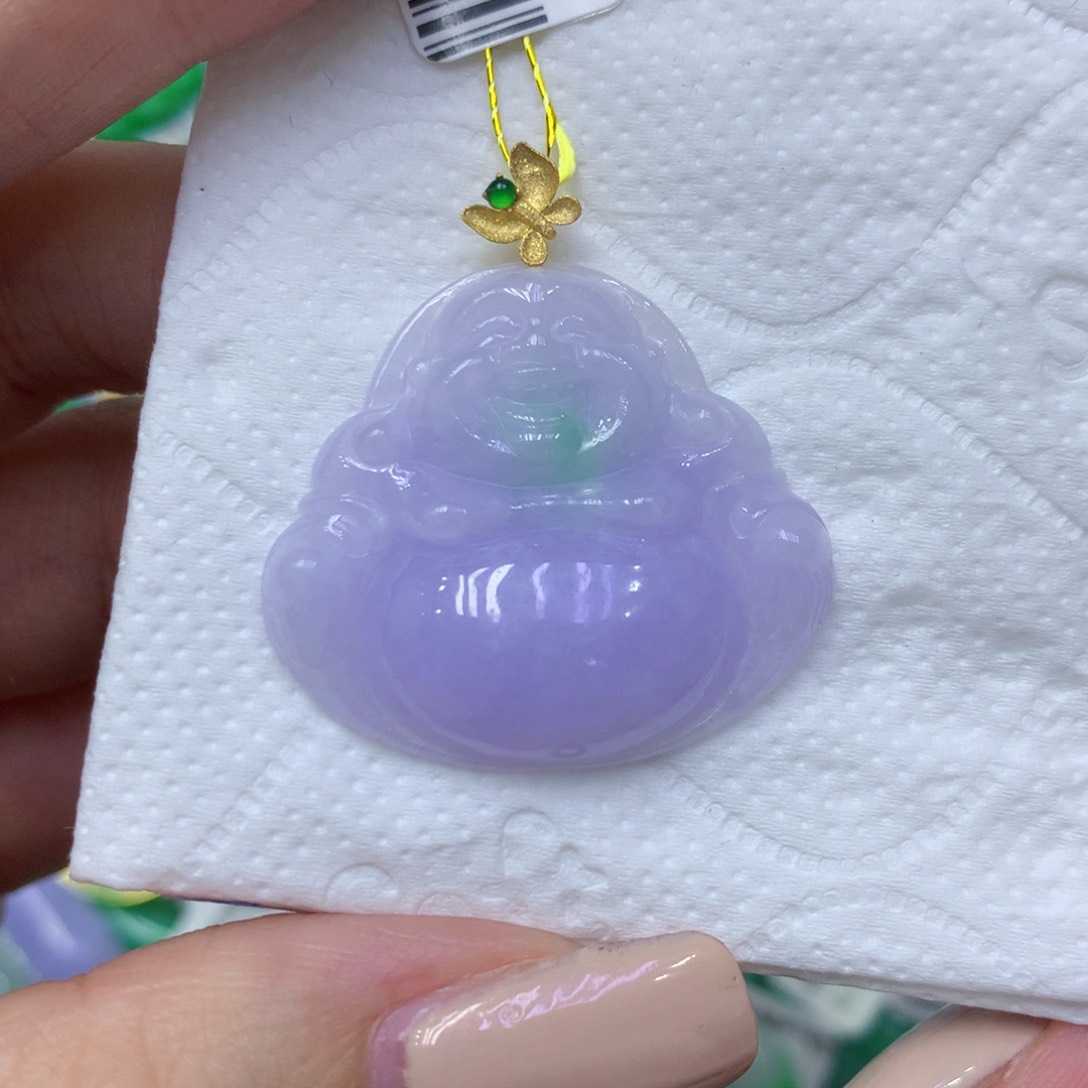 颈饰18K金镶嵌翡翠