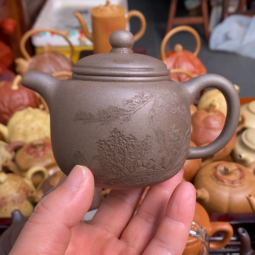 紫砂茶壶紫砂壶古天青鲍尊