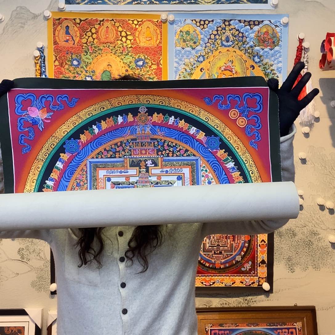 卷轴画纯手绘坛城唐卡50尺