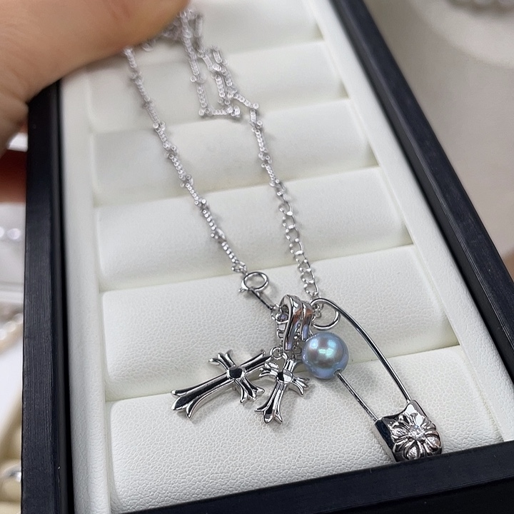 海水珍珠颈饰银S925镶嵌