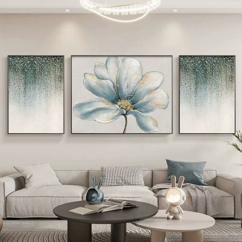 如花似锦手工客厅装饰画现代简约沙发背景墙挂画餐厅花卉画挂画