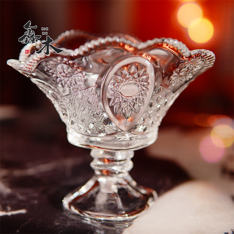 透明水晶玻璃水果冰淇淋杯