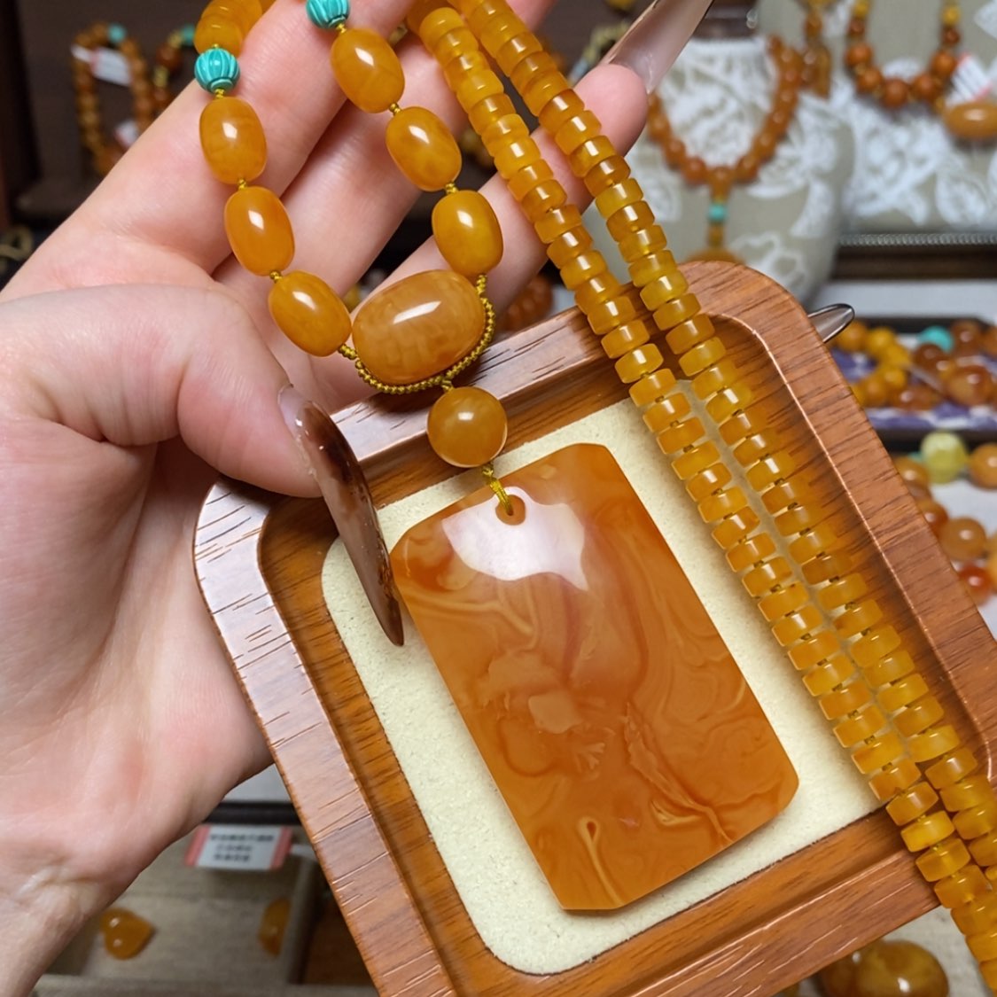 【闪购商品】蜜蜡颈饰未镶嵌项链