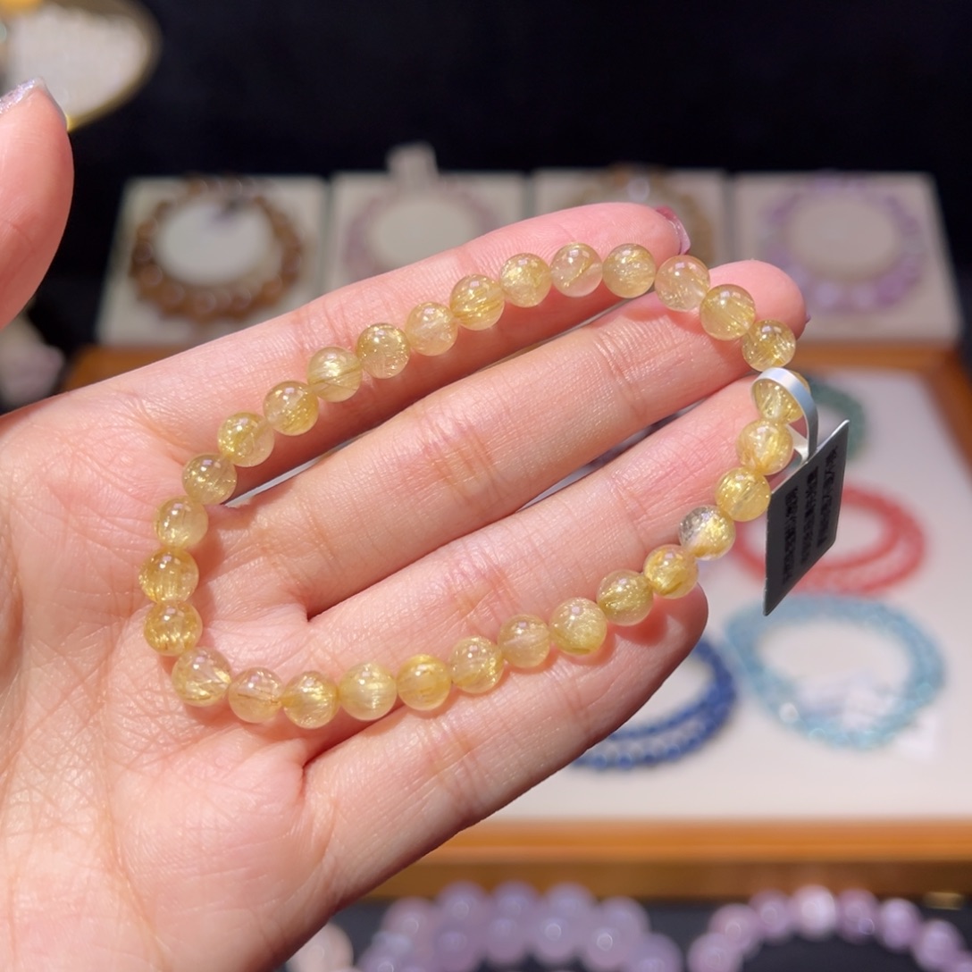 水晶手串未镶嵌6m典藏级维纳斯金发晶