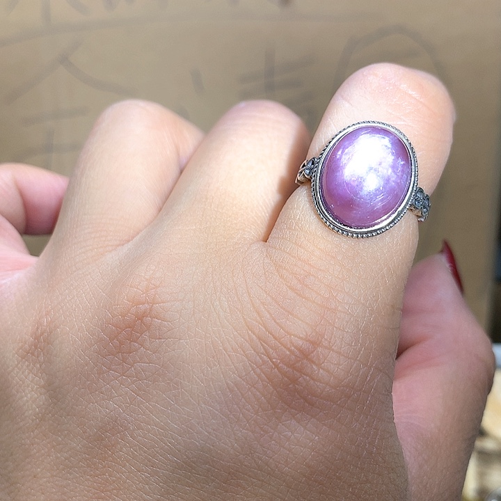 水晶水晶戒指银S925镶嵌