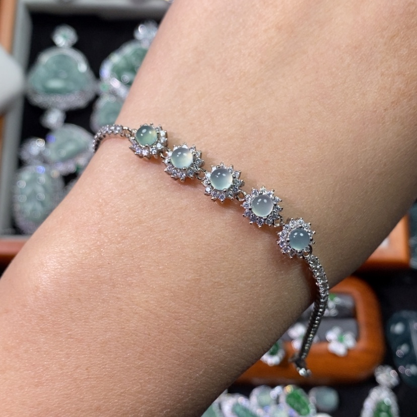 【闪购商品】翡翠颈饰银S925镶嵌天然