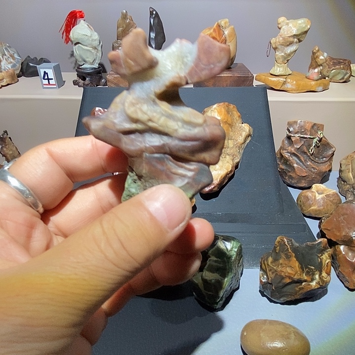 宝***师银S925阿拉善戈壁石像形石