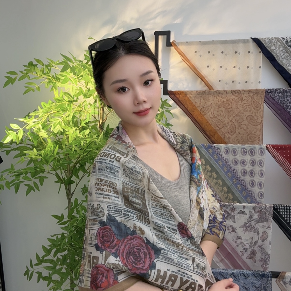 110*110防晒披肩丝巾薄款民族风百搭时尚通勤旅行沙滩巾