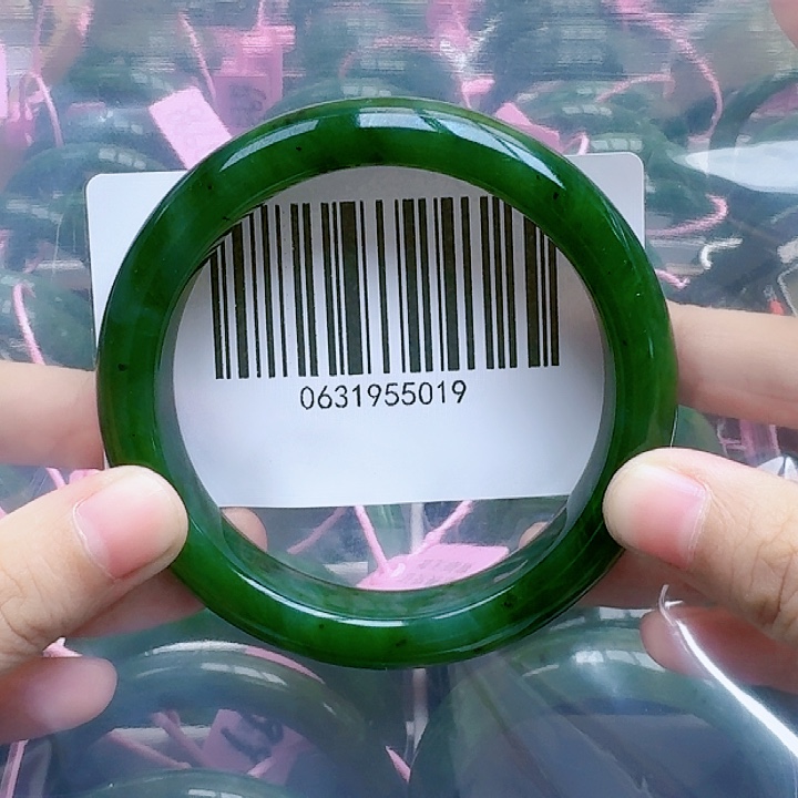 和田玉（碧玉）手镯未镶嵌6162微瑕