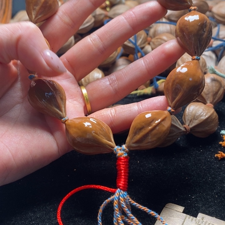 橄榄核手串/手链1.9蒜头彩绳