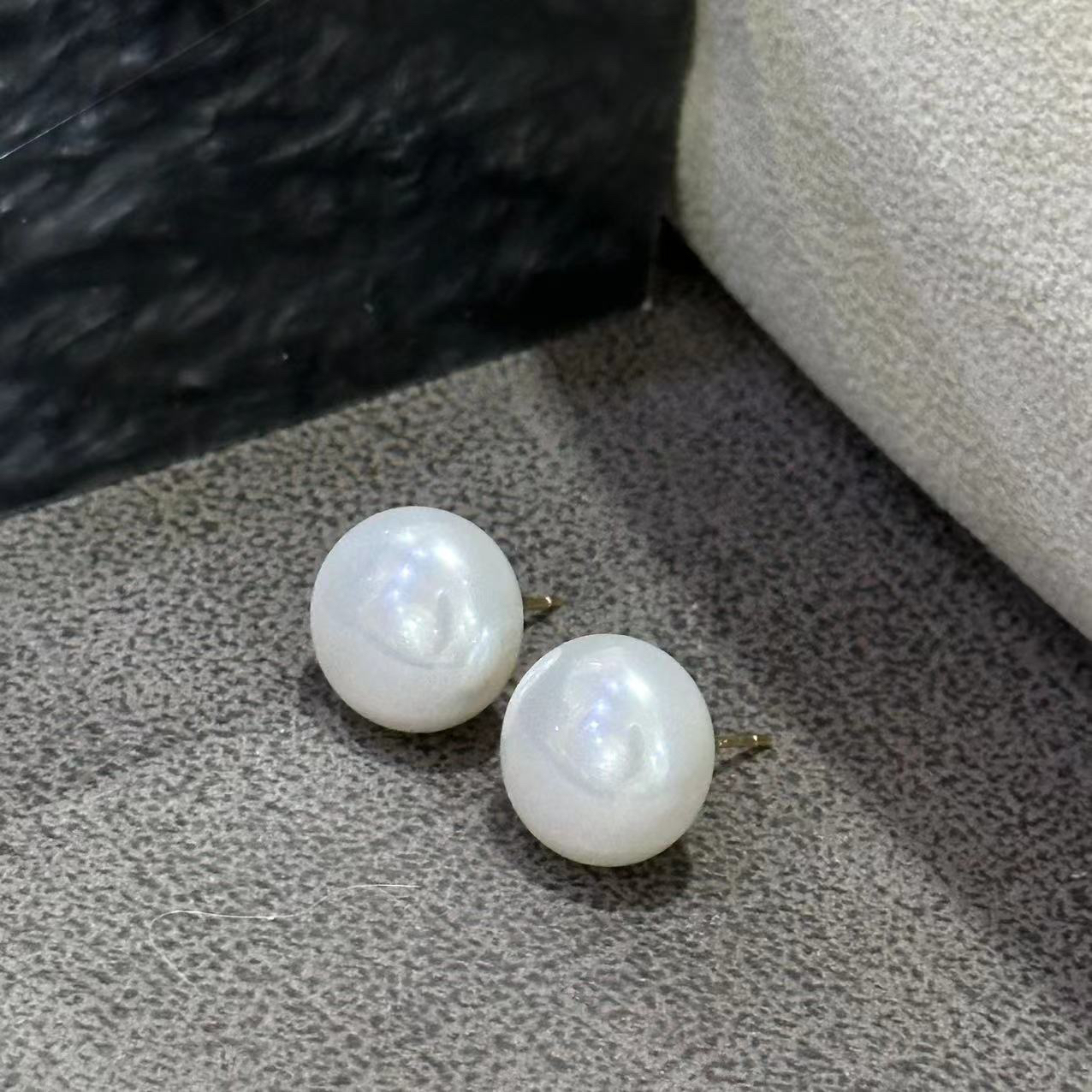 铜合金耳饰 法式气质珠珠耳饰-4187