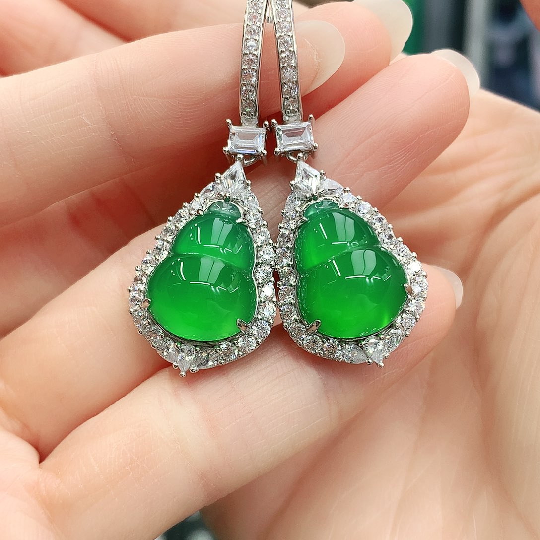 银S925镶嵌耳坠玛瑙/玉髓