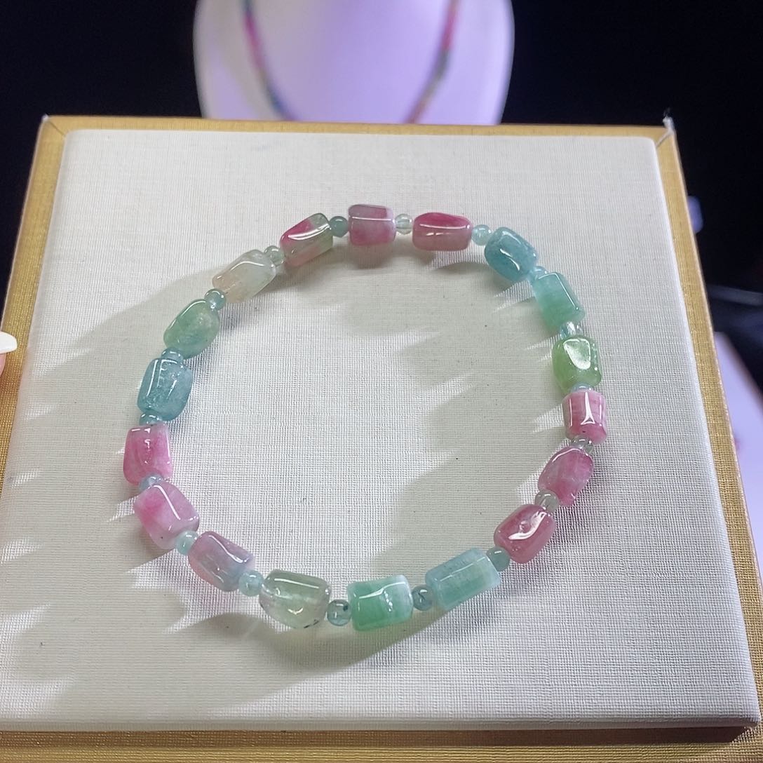 碧玺手链未镶嵌马卡龙