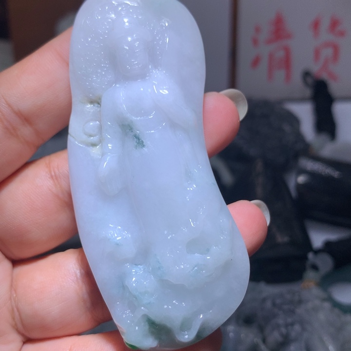 翡翠未镶嵌颈饰保真天然A货翡翠