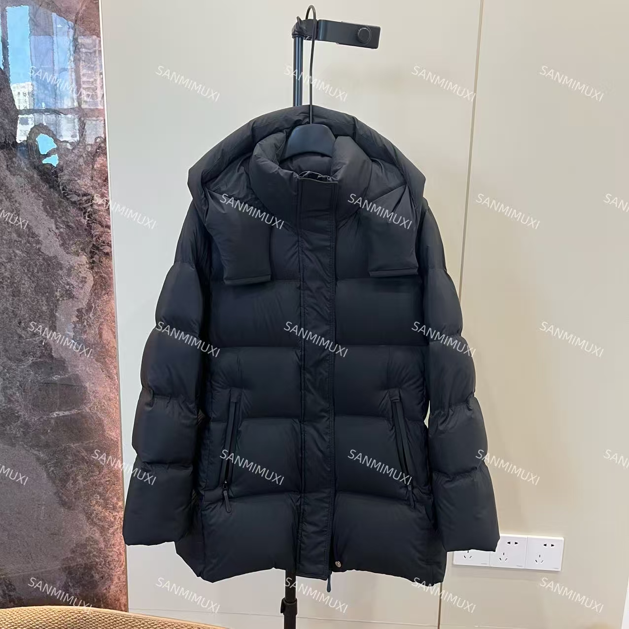 【琪琪】*90白鹅绒* 腰带款连帽鹅绒服 13151