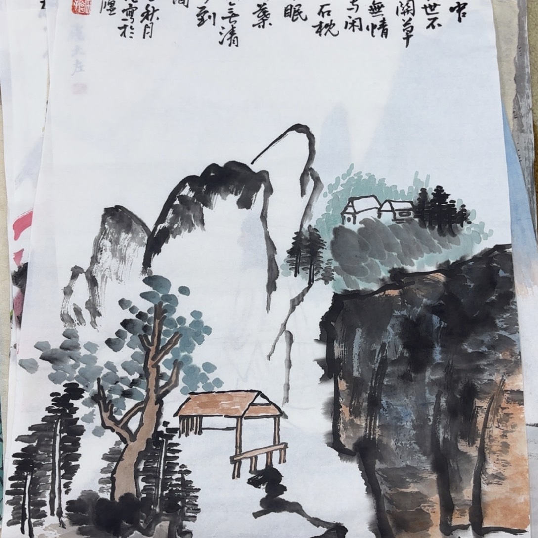 国画大左老师作品刘