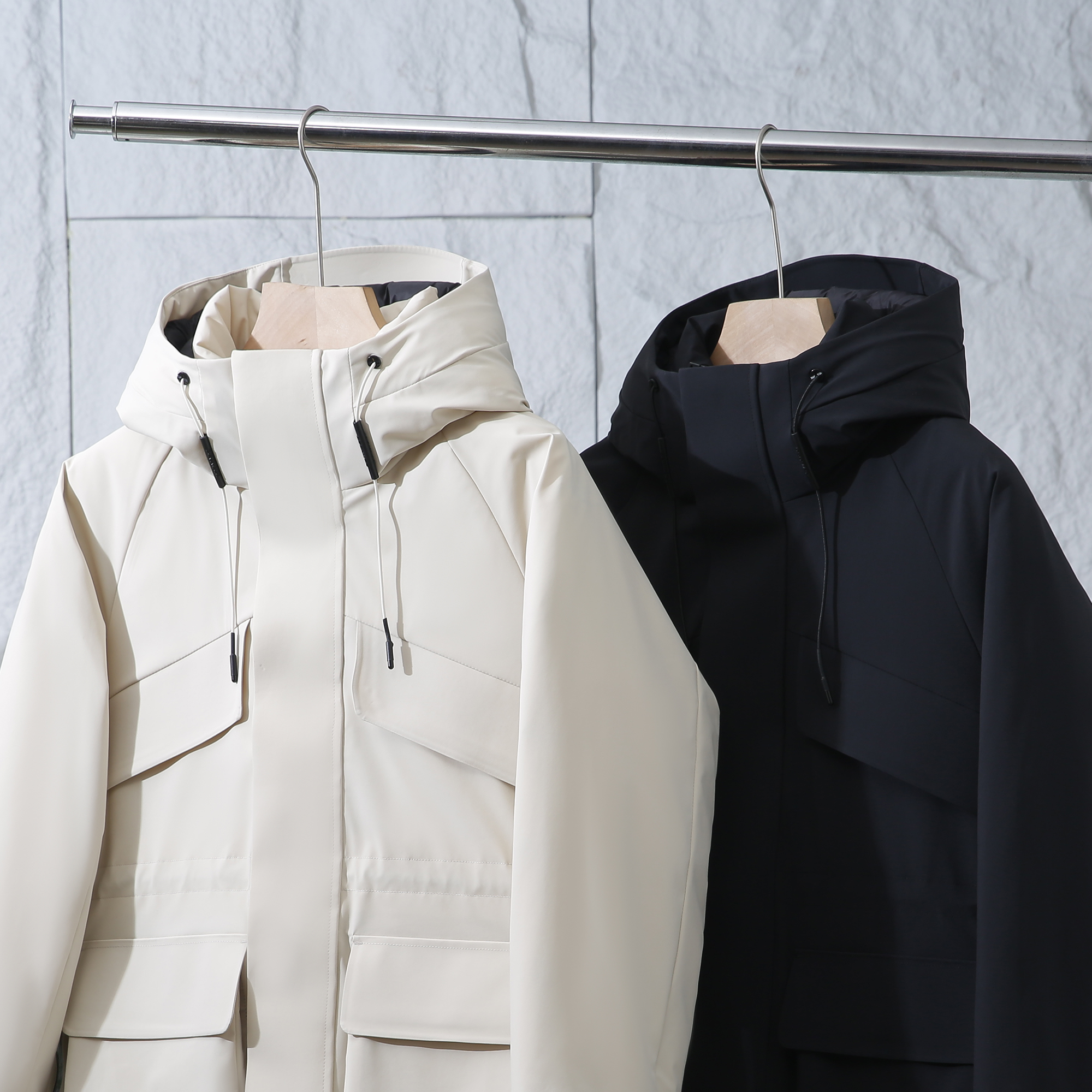 冬季户外保暖连帽羽绒服工装男士休闲时尚加厚防风7669-