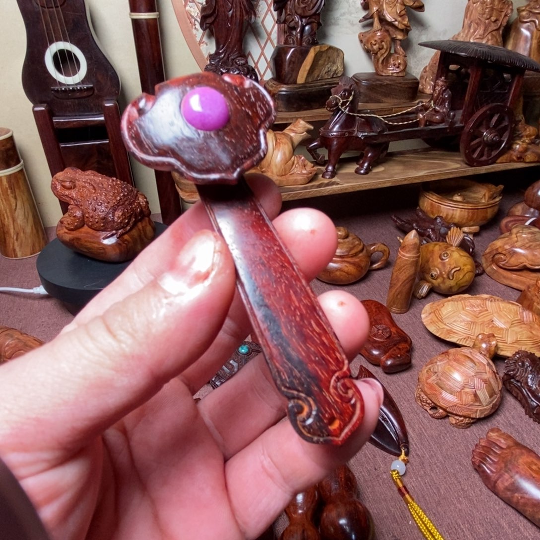 小叶紫檀印度小叶紫檀如意挂件