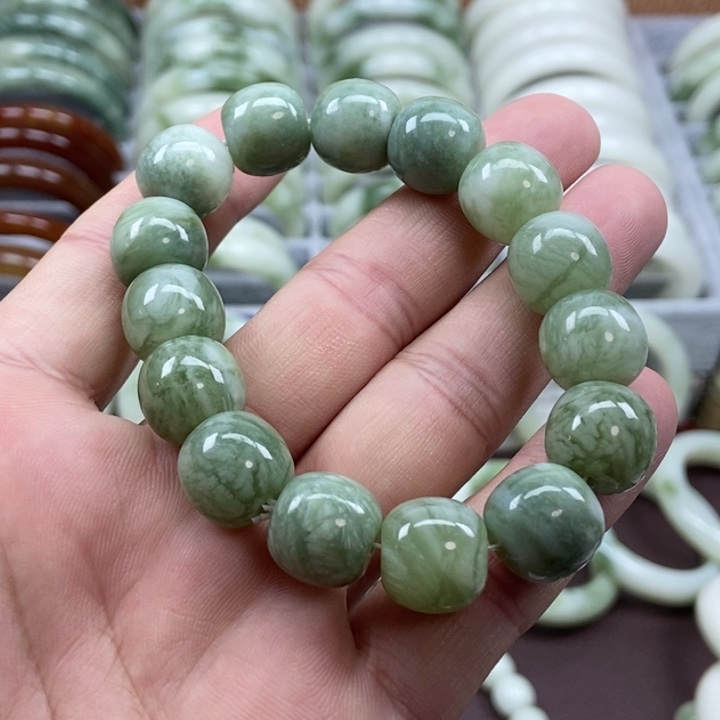 蛇纹石玉未镶嵌手链