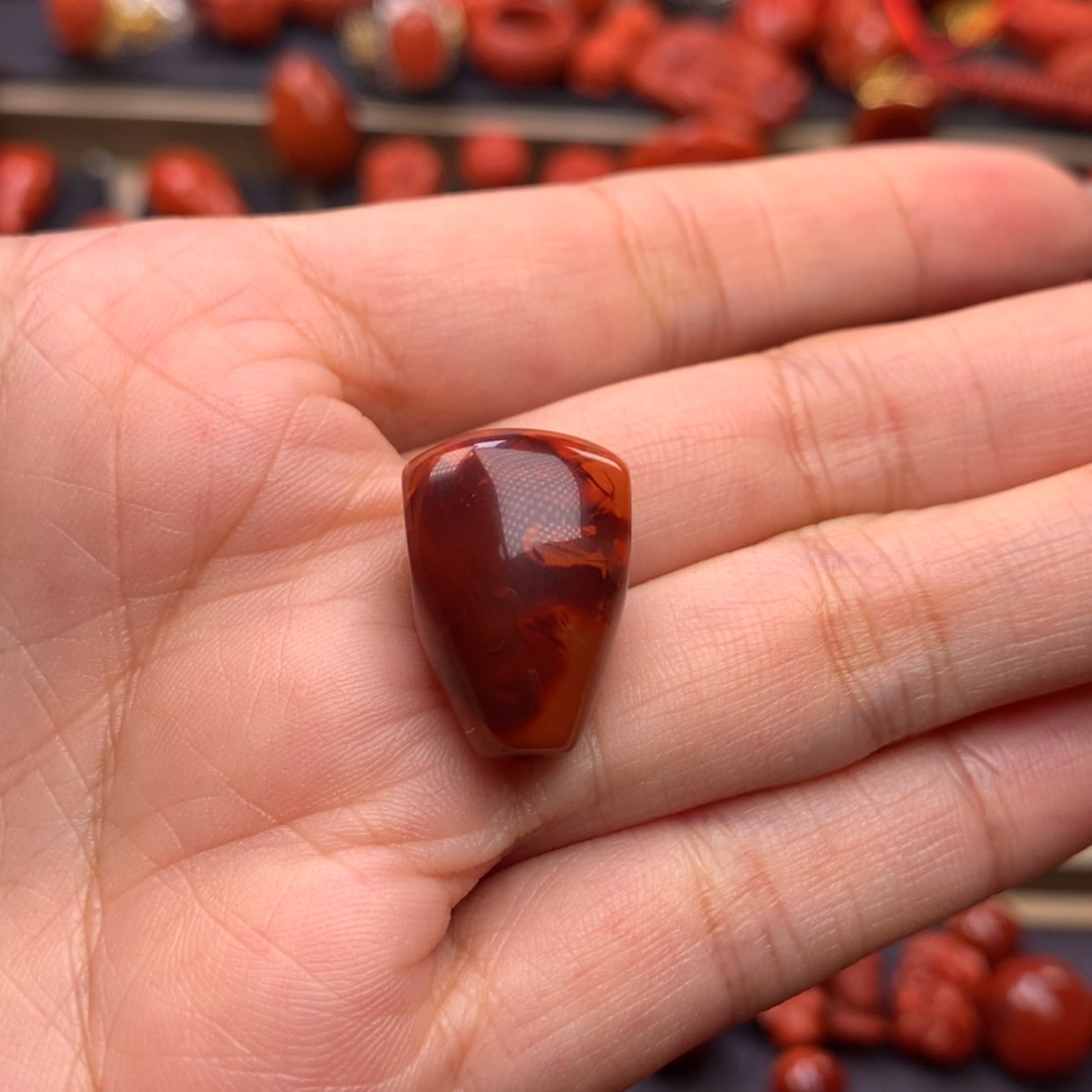 【闪购商品】南红玛瑙三通13mm➕未镶嵌