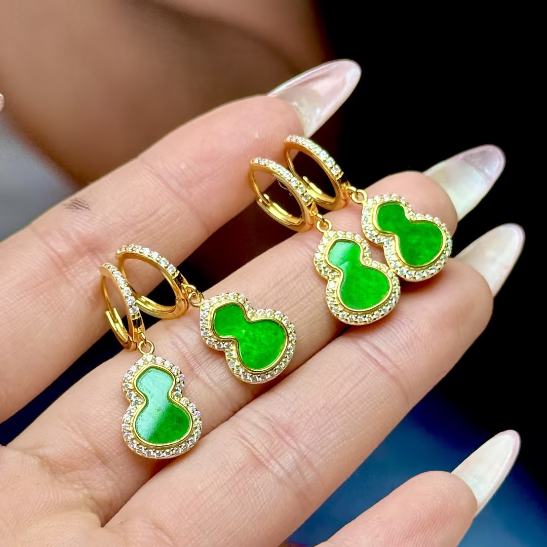 【CH】翡翠葫芦耳饰（多样性发其一）