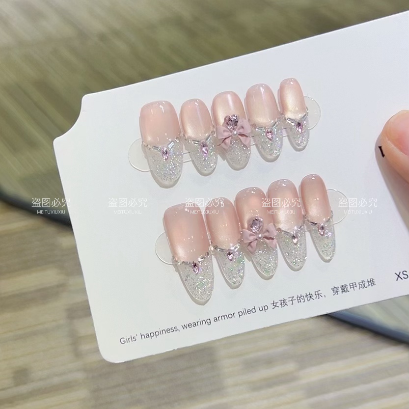 发顺丰【少女时代】纯手工穿戴甲10片春夏美甲（无收纳盒）