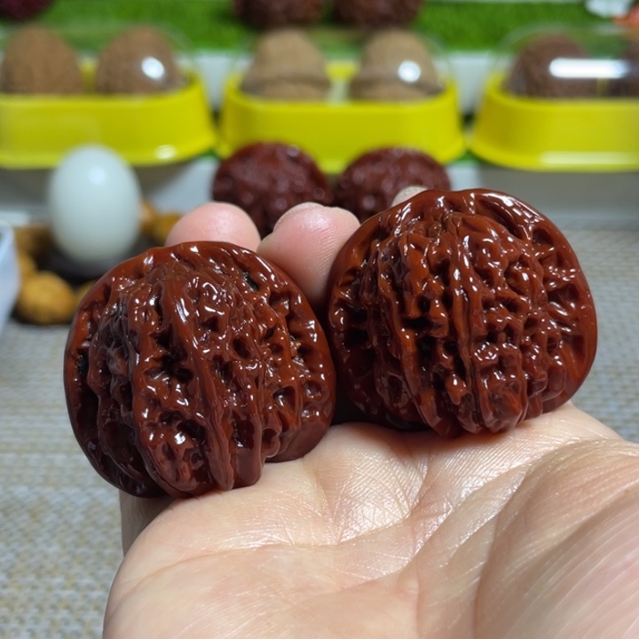 文玩核桃把件37四座楼