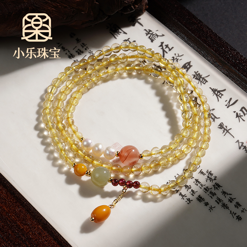 多圈金发晶百搭女式时尚手链多样性发一-10555