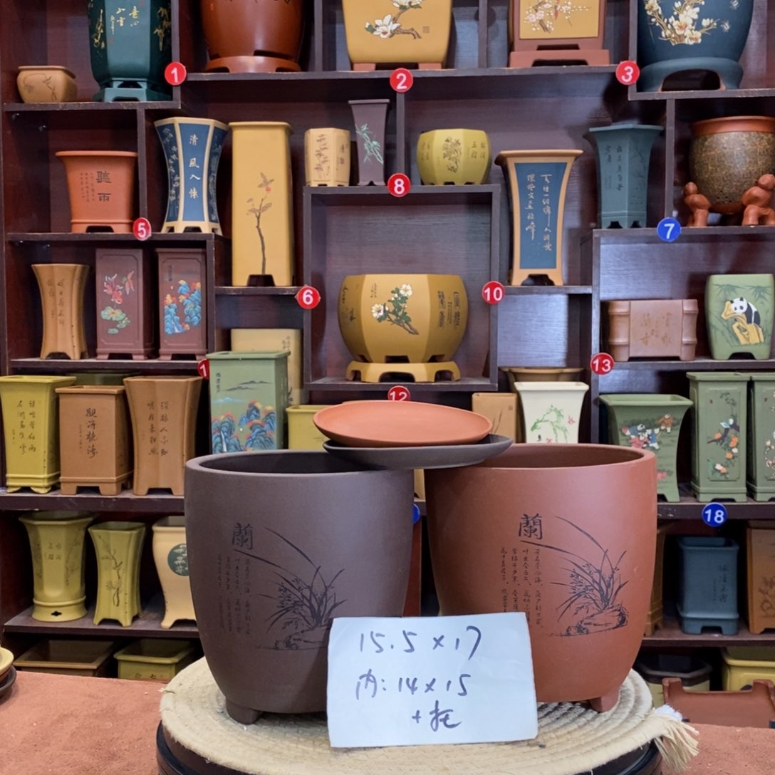 紫砂花盆紫砂花盆