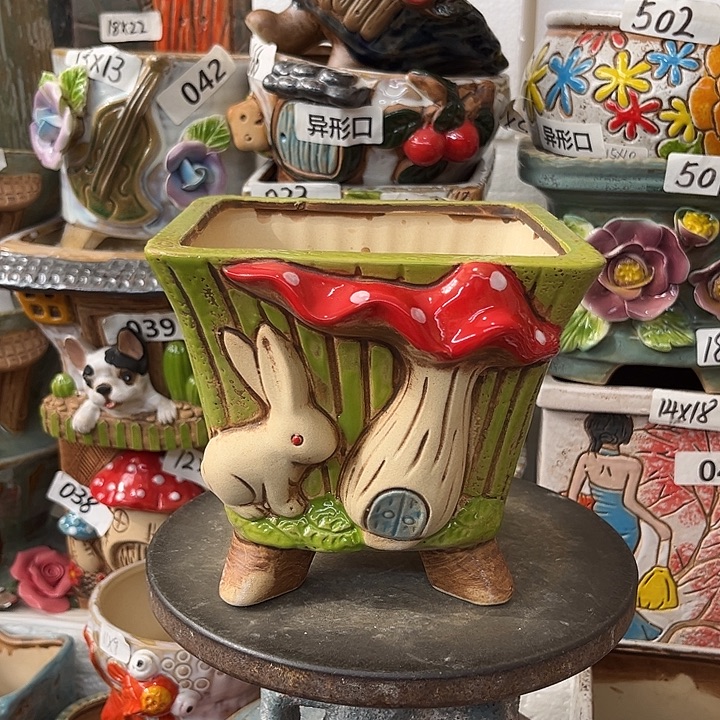 粗陶材质多肉花盆