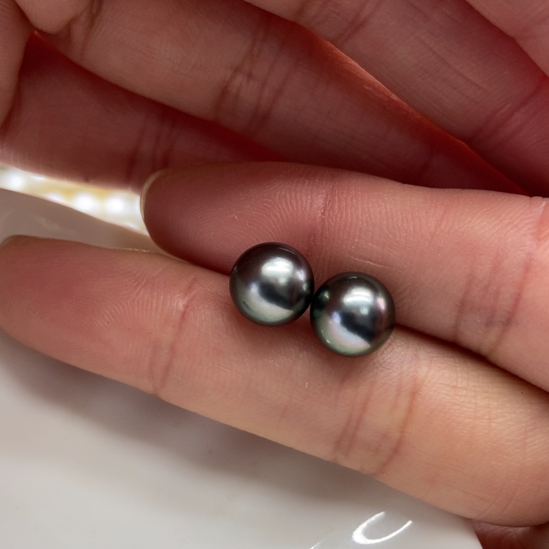 海水珍珠耳饰银S925镶嵌